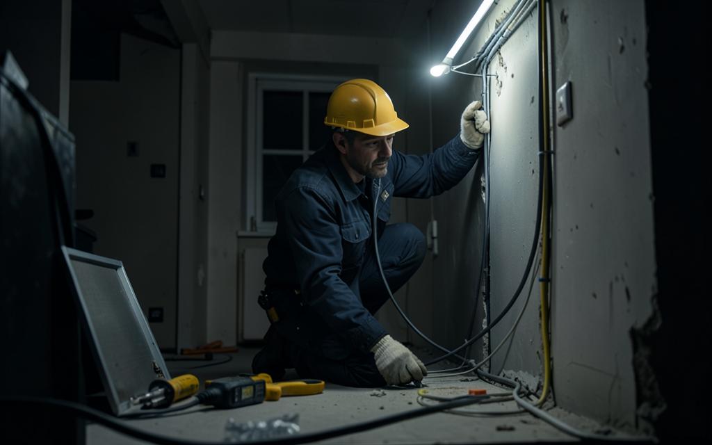 Installation électrique : câblage et éclairage par un électricien