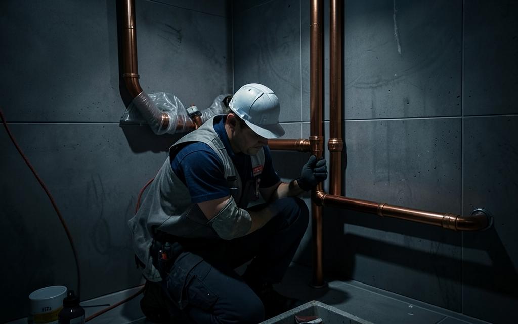 Installation de plomberie : tuyauterie et sanitaires